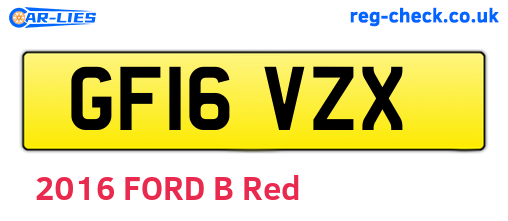 GF16VZX are the vehicle registration plates.