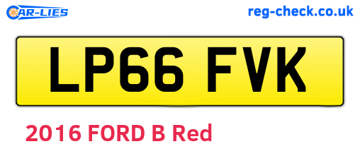 LP66FVK are the vehicle registration plates.