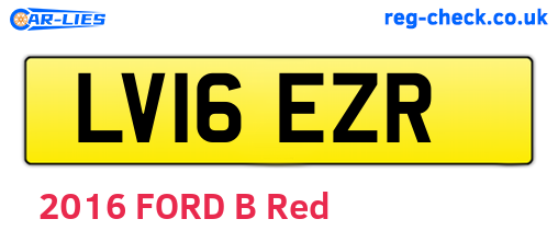 LV16EZR are the vehicle registration plates.