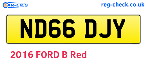 ND66DJY are the vehicle registration plates.