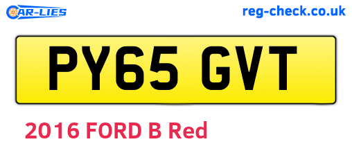 PY65GVT are the vehicle registration plates.