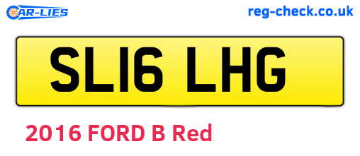 SL16LHG are the vehicle registration plates.