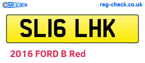 SL16LHK are the vehicle registration plates.
