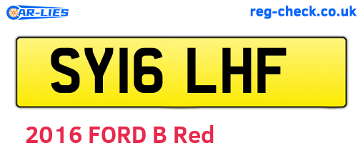 SY16LHF are the vehicle registration plates.