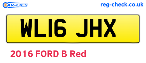 WL16JHX are the vehicle registration plates.