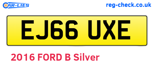 EJ66UXE are the vehicle registration plates.