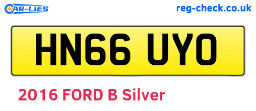 HN66UYO are the vehicle registration plates.