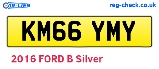 KM66YMY are the vehicle registration plates.