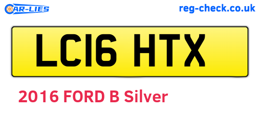 LC16HTX are the vehicle registration plates.