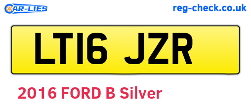 LT16JZR are the vehicle registration plates.