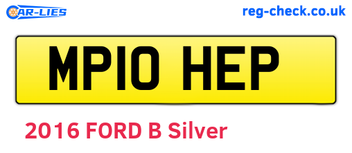 MP10HEP are the vehicle registration plates.