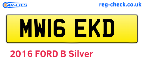 MW16EKD are the vehicle registration plates.