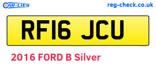 RF16JCU are the vehicle registration plates.