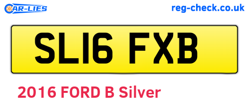 SL16FXB are the vehicle registration plates.