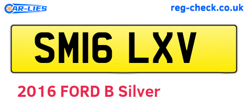 SM16LXV are the vehicle registration plates.