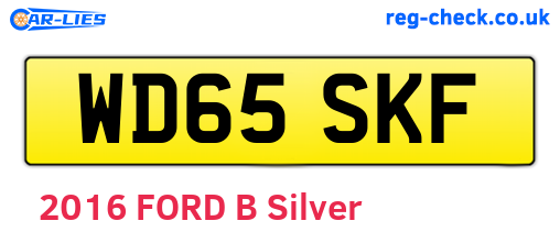 WD65SKF are the vehicle registration plates.
