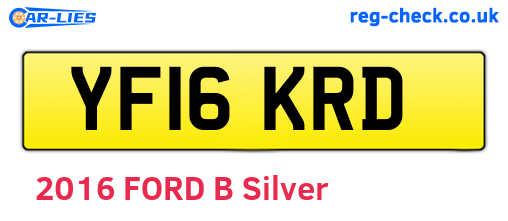 YF16KRD are the vehicle registration plates.