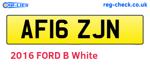 AF16ZJN are the vehicle registration plates.