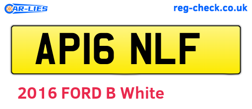 AP16NLF are the vehicle registration plates.