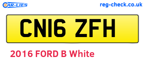 CN16ZFH are the vehicle registration plates.