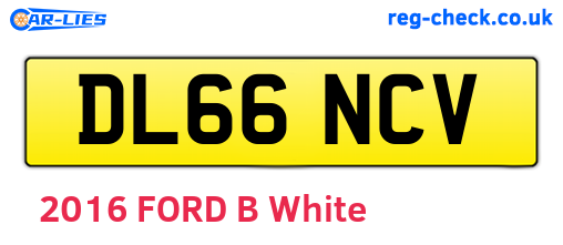 DL66NCV are the vehicle registration plates.