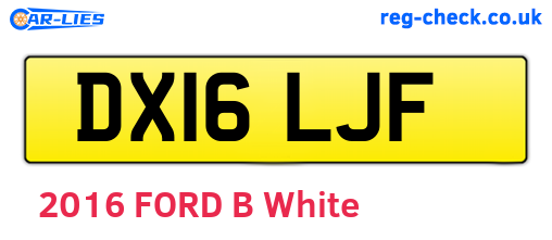 DX16LJF are the vehicle registration plates.