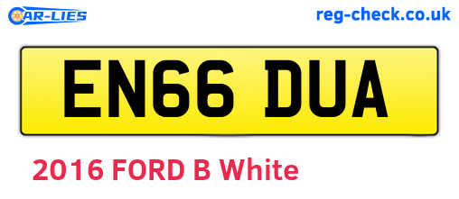 EN66DUA are the vehicle registration plates.