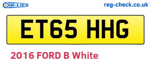 ET65HHG are the vehicle registration plates.