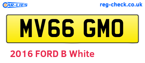 MV66GMO are the vehicle registration plates.