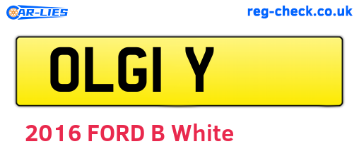 OLG1Y are the vehicle registration plates.