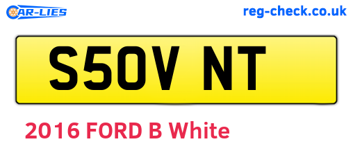 S50VNT are the vehicle registration plates.
