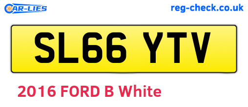 SL66YTV are the vehicle registration plates.