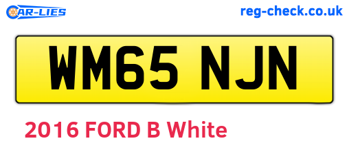 WM65NJN are the vehicle registration plates.
