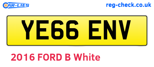 YE66ENV are the vehicle registration plates.
