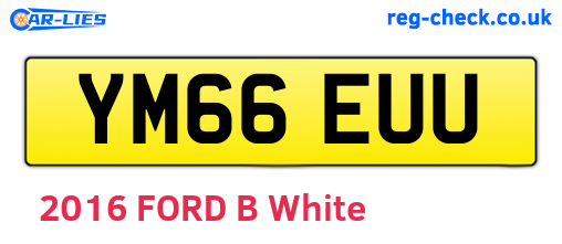 YM66EUU are the vehicle registration plates.