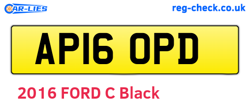 AP16OPD are the vehicle registration plates.