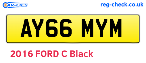 AY66MYM are the vehicle registration plates.