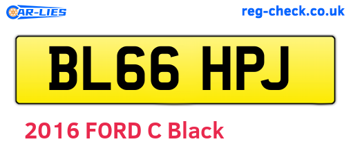 BL66HPJ are the vehicle registration plates.
