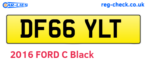 DF66YLT are the vehicle registration plates.