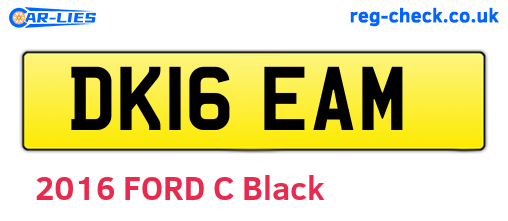 DK16EAM are the vehicle registration plates.