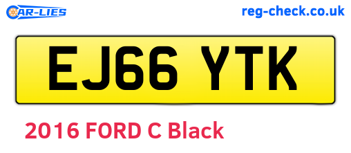 EJ66YTK are the vehicle registration plates.