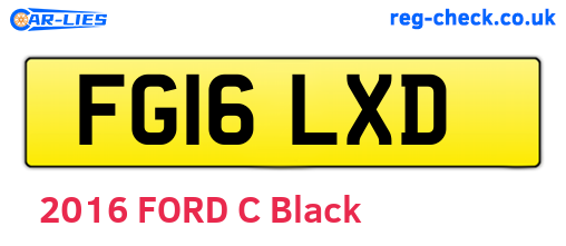 FG16LXD are the vehicle registration plates.
