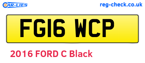 FG16WCP are the vehicle registration plates.