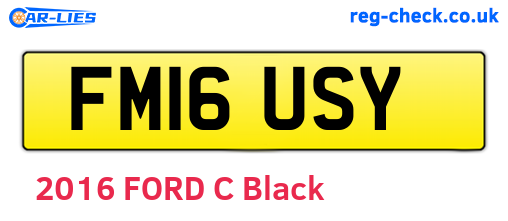 FM16USY are the vehicle registration plates.
