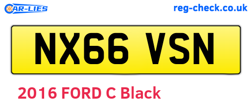 NX66VSN are the vehicle registration plates.