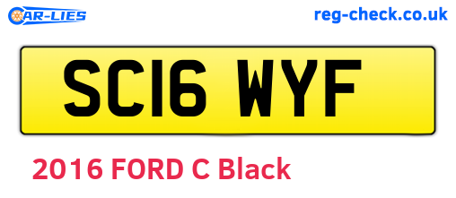 SC16WYF are the vehicle registration plates.