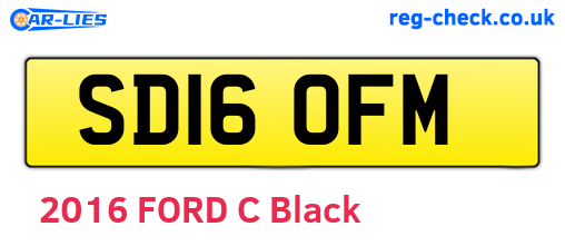 SD16OFM are the vehicle registration plates.