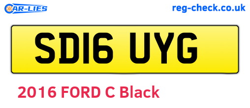 SD16UYG are the vehicle registration plates.