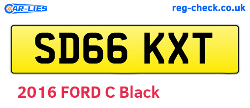 SD66KXT are the vehicle registration plates.