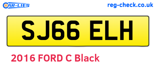 SJ66ELH are the vehicle registration plates.